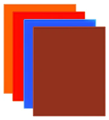 4 Silikon-Backmatten, antihaft, 30 x 25,5 cm, bis 220 °C, wiederverwendbar