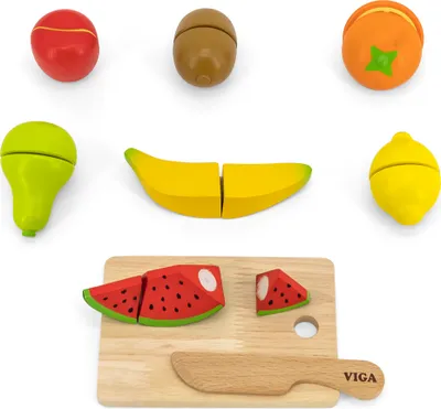 Image de Set à couper les fruits en bois Viga