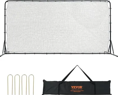 Obrázok produktu pre Futbalová odrazová sieť, 12x6FT železná futbalová tréningová výbava, športový futbalový tréningový darček s prenosnou taškou, odrazová sieť na volejbal, ideálna na trénovanie na dvore, individuálny tréning, prihrávky