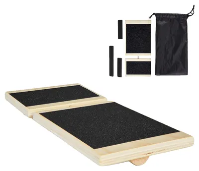Image de Planche d'équilibre VEVOR pour adultes, appareil de formation des pieds (30 x 14 x 3 cm), outil de rééducation de la cheville, planche d'équilibre antidérapante pour la physiothérapie, la rééducation et l'entraînement des pieds, avec sac de transport inclus