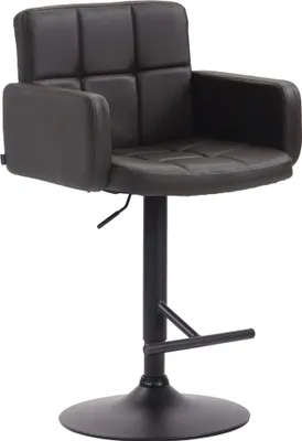 Produktbild von CLP Barhocker Los Angeles höhenverstellbar und drehbar | Farbe braun Gestell Farbe schwarz