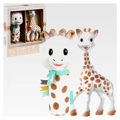 Produktbild von Geschenkset zur Geburt mit Sophie der Giraffe und Rassel