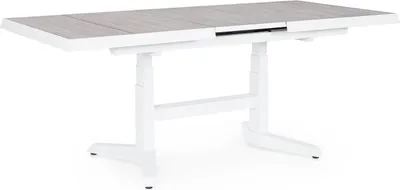 Produktbild von Tisch Robert 143-180 x 88 x 53-75 cm Aluminium Keramik Grau Weiß