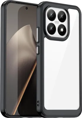 Image de Coque de protection hybride TPU/acrylique pour Xiaomi 15T 5G Colorful Series, noir