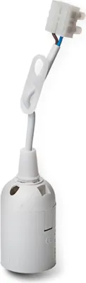 Produktbild von Baustellenfassung schwarz / weiß E27 230V max. 60Watt - Menge: 1 x weiß