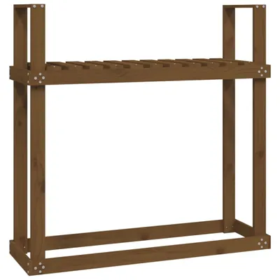 Produktbild von vidaXL Kaminholzregal Honigbraun 110x35x108,5 cm Massivholz Kiefer