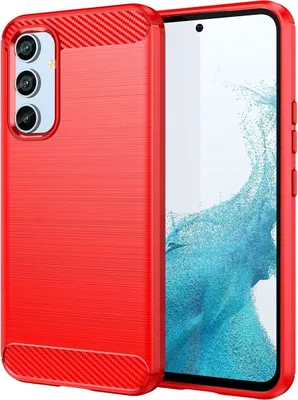 Immagine prodotto di Custodia König Design compatibile con Samsung Galaxy A54 5G, realizzata in plastica morbida, ideale per proteggere il telefono. Colore: rosso
