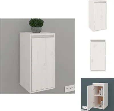 Zdjęcie produktu dla vidaXL Szafka ścienna biała 30x30x60 cm lite drewno sosnowe - Półki ścienne