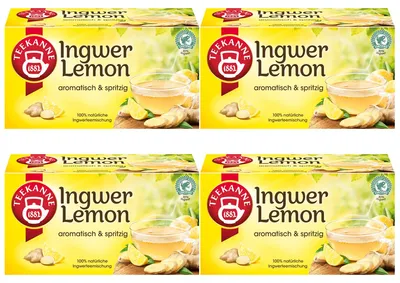 Obrázek produktu pro Čajová konvice Zázvor Citron Zázvorový čaj s pikantním citronem 35g 4 balení