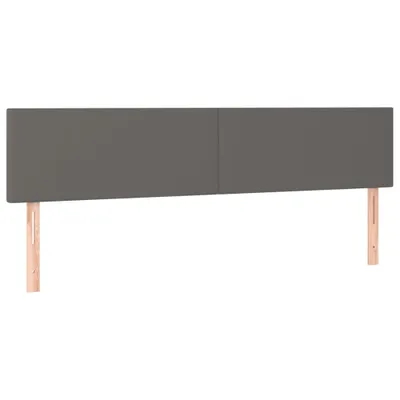 Produktbild von vidaXL Kopfteile Grau 160x5x78/88 cm Kunstleder