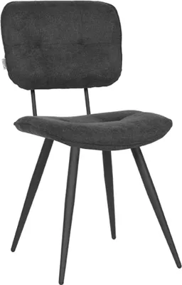 Produktbild von LABEL51 Esszimmerstuhl Lux - Anthrazit - Geflecht