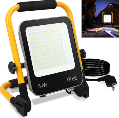 Zdjęcie produktu dla Naświetlacz budowlany LED Jopassy 50W naświetlacz statyw naświetlacz LED naświetlacz z wtyczką