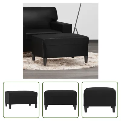 Obrázek produktu pro The Living Store Podnožka černá 70x55x41 cm Imitace kůže
