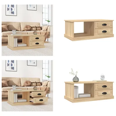 Produktbild von vidaXL Couchtisch Sonoma Eiche 90x50x35 cm Holzwerkstoff - Couchtisch - Couchtische - Beistelltisch - Sofatisch