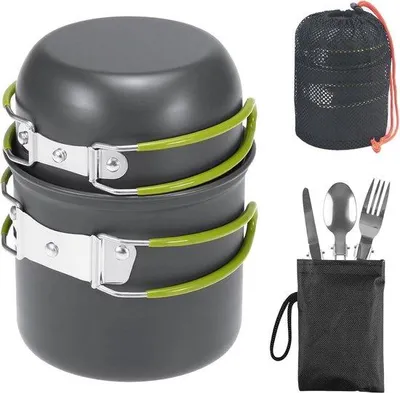 Obrázek produktu pro Kempingová sada nádobí – outdoorová sada nádobí – 10 kusů