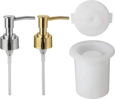 Produktbild von Famanu Seifenspender Form mit Pumpe - Silikon Seifenbehälter für DIY - Handspender für Küche und Bad