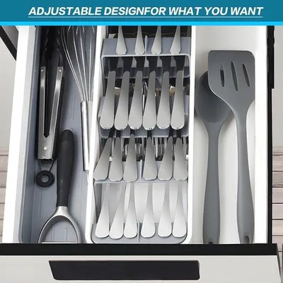 Produktbild von Famanu Besteckkasten Organizer für Küchenschublade - Weiß