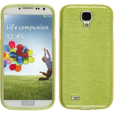 Produktbild von PhoneNatic Case kompatibel mit Samsung Galaxy S4 - pastellgrün Silikon Hülle brushed Cover