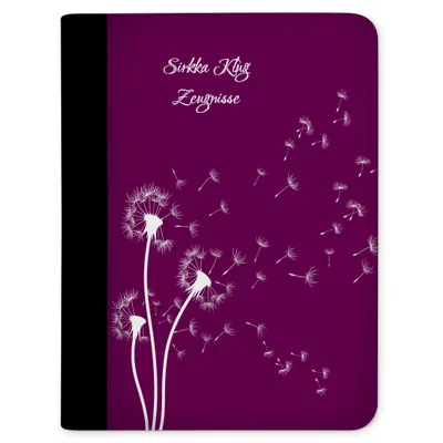 Produktbild von Zeugnismappe, Dokumentenmappe, Ordner A4, Pusteblume Lila
