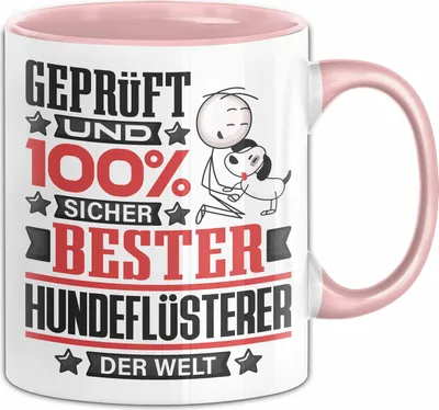 Produktbild von Hundeflüsterer Geschenk Lustiger Spruch für Hundeflüsterer Geschenkidee Bester Hundeflüsterer Der Welt (Rosa)