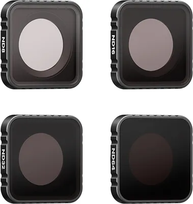 Obrázok produktu pre Sada ND filtrov aMagisn pre športové kamery, ND8+ND16+ND32+ND64, vodotesné optické sklo s viacnásobnou povrchovou úpravou, kompatibilné s príslušenstvom pre kameru Insta360 Ace