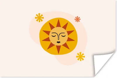 Produktbild von MuchoWow® Poster Sonne - Sommer - Pastell 30x20 cm - Plakate - Print