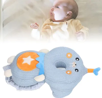 Image de Cartoon Coussin de protection pour la tête des nourrissons en forme d'animal Fibre artificielle Protection pour bébés Coussin sac à dos Baleine