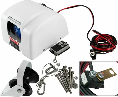 Zdjęcie produktu dla 45LBS Elektryczna winda kotwiczna do słonej wody z pilotem 12V