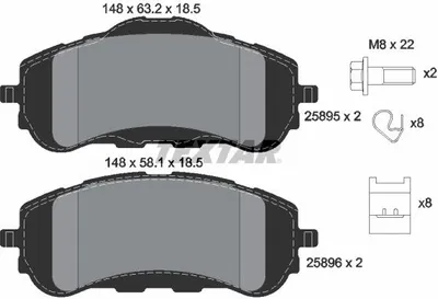 Produktbild von Textar Bremsbeläge vorne für Peugeot 308 II + SW 1,2 - 2,0