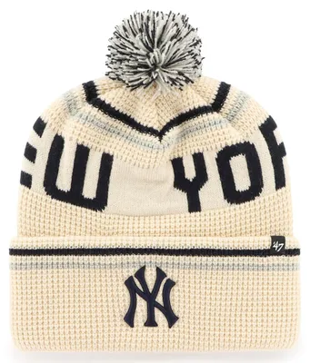 Zdjęcie produktu dla Czapka zimowa 47 Brand Knit - model QUATTRLE, New York Yankees, kolor beżowy