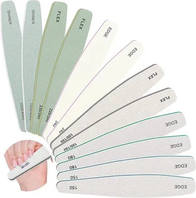 Produktbild von Famanu Nagelvijlenset 12 doppelseitige Nagelvielen - für Gel, Acryl und natürliche Nägel
