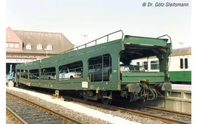 Produktbild von Arnold 2er Set Autotransportwagen DDm, grün, DR, Ep. IV   4353_HN