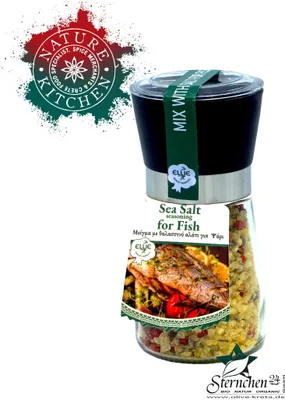 Produktbild von ELLIE 14862 Salzmischung für Fisch in Mühle 175g, Kreta
