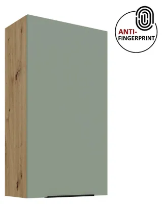 Produktbild von Küchen Hängeschrank 60 cm - Höhe 90 cm ARIA Aquamarin ultra matt + Eiche Artisan matt, hochwertige Fronten mit Anti Fingerprint Beschichtung Küchenzeile Küchenblock