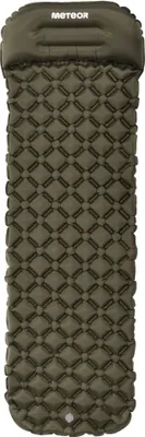 Obrázek produktu pro Kempingová karimatka, kompaktní kempingová karimatka, ultralehká karimatka na spaní s polštářem, 190 × 56 × 4 cm, zelená