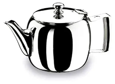 Teekanne aus Edelstahl, 0,35 l, silber, spülmaschinengeeignet