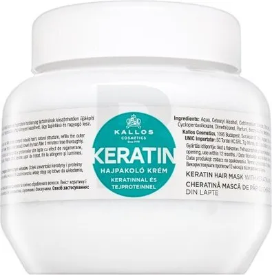 Produktbild von Kallos KJMN Keratin Hair Mask 275ml, 275 ml, Frauen, beschädigtes Haar, trockenes Haar, Reparatur, 1 Stück(e)