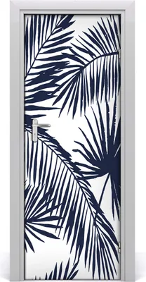 Produktbild von Tulup Türaufkleber 75x205 cm Dekorative Aufkleber Selbstklebend Wasserdichte Tapete Abnehmbar Schlafzimmer Wohnzimmer Wohnkultur - Palmenblätter