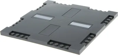Produktbild von 1x Lego Bau Platte modifiziert 16x16 2/3 neu-dunkel grau Straße Fliese 2x4 69958