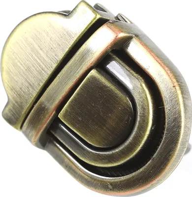 Produktbild von 1 Metall Mappenverschluss 20x27mm Steckverschluss Mappenschloss, Farbwahl, Farbe:antik gold