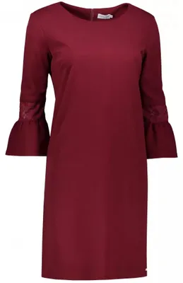 Imagen del producto de Numoco Vestido corto para mujer, modelo Margaret, color burdeos, talla S