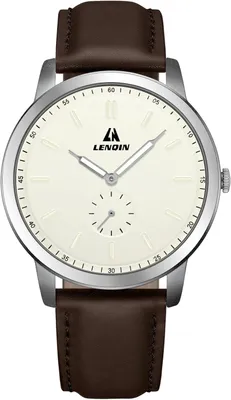 Produktbild von Herrenuhr, wasserdicht bis 30 m, analoges Quarzwerk, modisches Design, Lederarmband