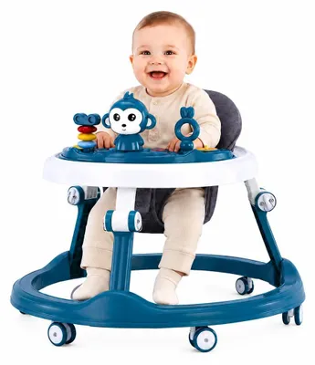 Image de Trotteur Tavalax - avec effets lumineux et LED, réglable en hauteur, pliable et peu encombrant, avec fonction coulissante, avec plateau de repas et de jeu pratique - Trotteur multifonctionnel Tavalax avec panneau de jouets, plateau de repas et hauteur réglable - adapté aux 6-18 mois - pour les bébés et les jeunes enfants en phases de développement actif, en mettant l'accent sur l'ergonomie, la liberté de mouvement, la stabilité, l'assise confortable | ergonomique, axé sur le confort et familial