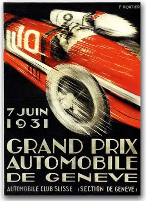 Produktbild von Poster - Canvas - Leinwand - 59,4 cm x 84,1 cm - Fotoposter - Leinwandkunst - Fahrzeug Grand Prix de Geneve