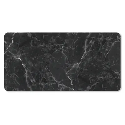 Produktbild von MuchoWow® Mauspad Mousepad Marmor - Schwarz - Weiß - Textur - Marmoroptik 60x30 cm - Mousepads - Maus Mat - Pad - Mausunterlage - Nachhaltig