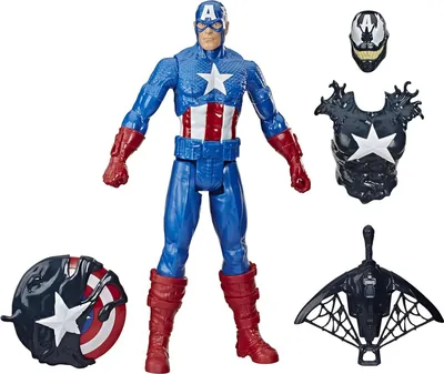 Produktbild von Hasbro, Captain America Venomisiert Artikuliert Marvel Serie Spider-Man Maximum Venom, Bunt