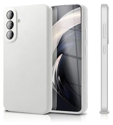 Zdjęcie produktu dla Etui silikonowe NALIA do Samsung Galaxy A57 – ochrona aparatu i wewnętrzna wyściółka – miękka w dotyku – marka z Berlina – śnieżnobiałe