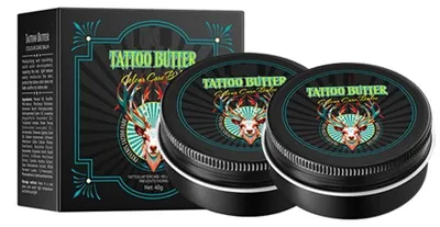 Produktbild von Tattoo-Creme, 2 Stück - Natürliche Feuchtigkeitscreme - Tägliche Pflege - Schutz für die Haut - Für Tattoos - Pflegeprodukt für Tattoos