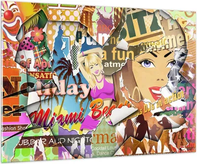 Produktbild von Bilder auf glas - Graffiti modern - 100x70cm - Glasbilder - Wandbilder - Kunstdruck - zum Aufhängen bereit - Wanddekoration aus Glas - Glas Bilder - Wandbild auf Glas - Einteilig - GAA100x70-3622