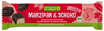 BATONIKI MARCEPANOWE Z MIODEM W CZEKOLADZIE GORZKIEJ BIO 50 g - RAPUNZEL